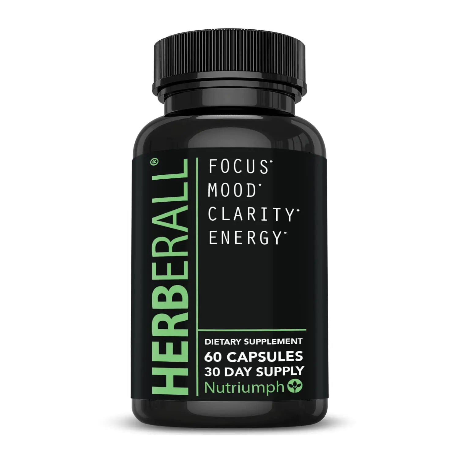 Nutriumph HERBERALL Best Nootropic - Brain focus vitamins – Memory & Concentration Supplements - Focus Vitamins to Improve Memory Brain Boost Mental Focus Brain Fog and Clarity – Brain Vitamins