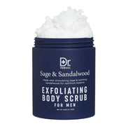 Dr. Wellness Body Scrub for Men- Ultimate Exfoliating Scrub Infused with Sage & Sandalwood Men’s Body Wash in Jar with Twist Top 23 oz For All Skin Types